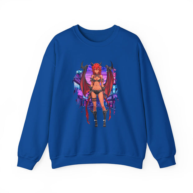 Anime Female Demon Unisex Heavy Blend™ Crewneck Sweatshirt