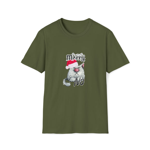 Christmas cat Unisex Softstyle T-Shirt