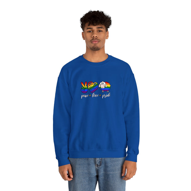 Peace Love Pride Unisex Heavy Blend™ Crewneck Sweatshirt