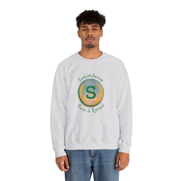 Saskatchewan Born & Raised Unisex Heavy Blend™ Crewneck Sweatshirt