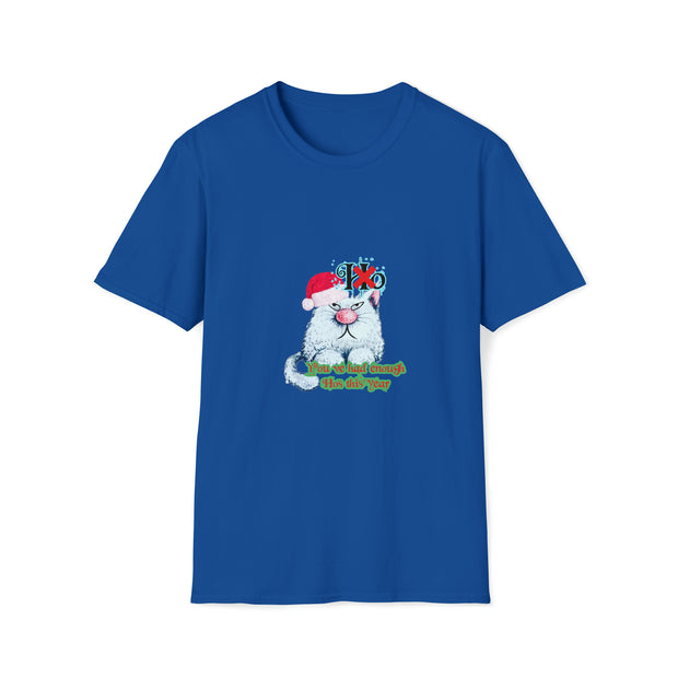 Christmas cat Unisex Softstyle T-Shirt
