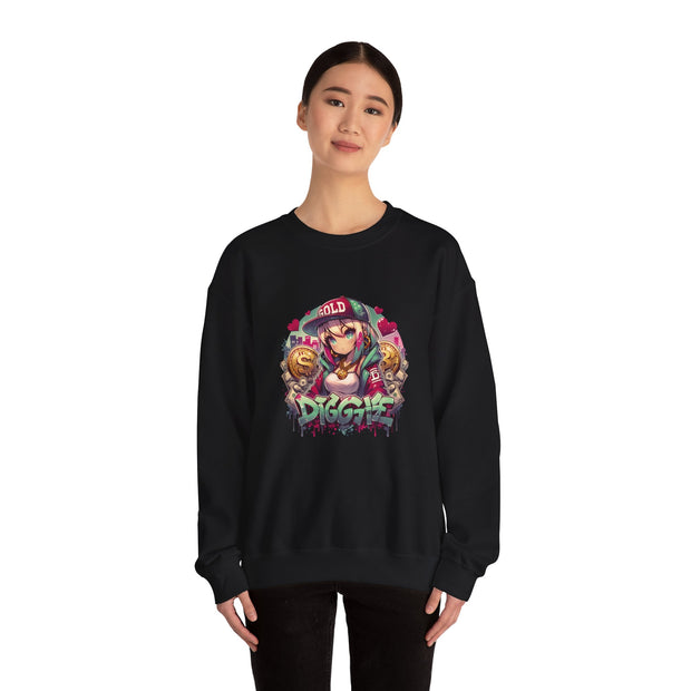 Graffiti Anime Girls Unisex Heavy Blend™ Crewneck Sweatshirt