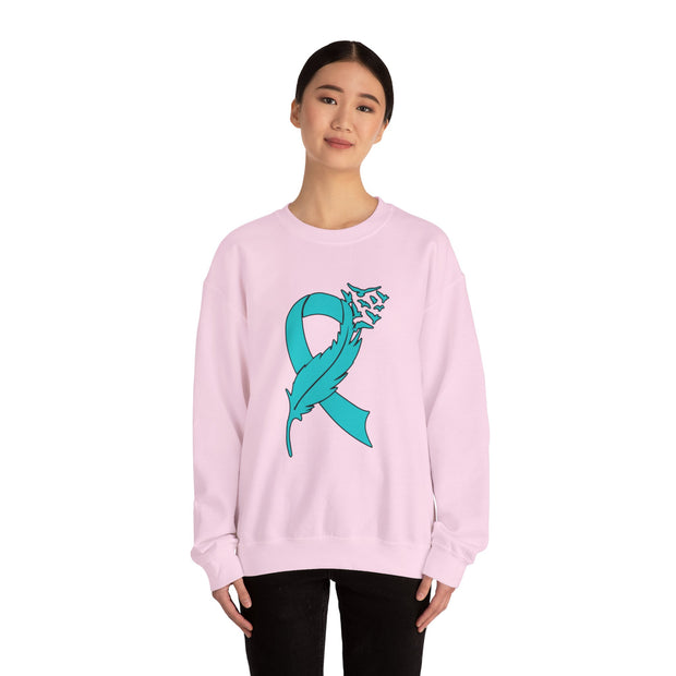 Teal Ribbon Unisex Heavy Blend™ Crewneck Sweatshirt