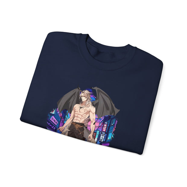 Anime Male Demon Unisex Heavy Blend™ Crewneck Sweatshirt
