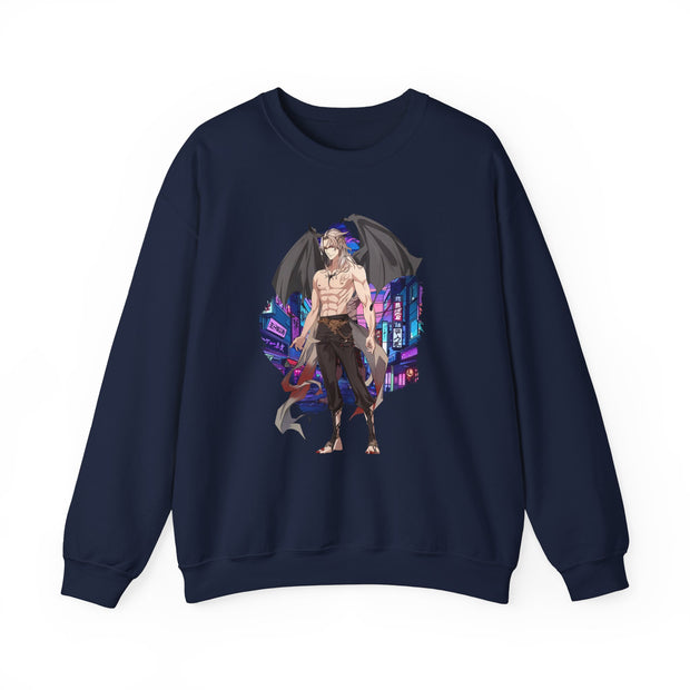 Anime Male Demon Unisex Heavy Blend™ Crewneck Sweatshirt