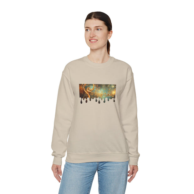 Golden Musical Notes Unisex Heavy Blend™ Crewneck Sweatshirt