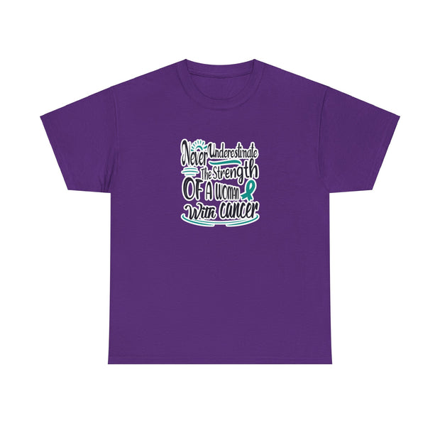 Ovarian Cancer Unisex Heavy Cotton Tee