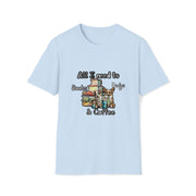 Books, dogs & coffee Unisex Softstyle T-Shirt