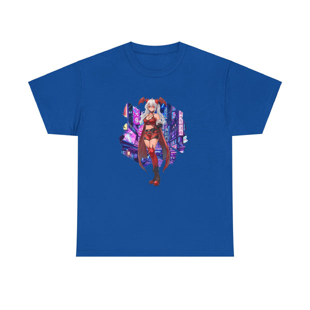 Anime Female Demon Unisex Heavy Cotton Tee