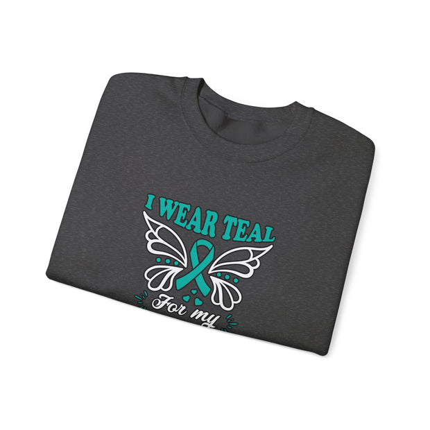 Teal for Mom Unisex Heavy Blend™ Crewneck Sweatshirt