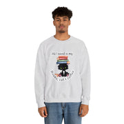 Books, Cat & Coffee Unisex Heavy Blend™ Crewneck Sweatshirt