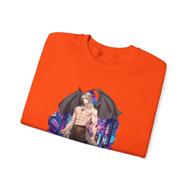 Anime Male Demon Unisex Heavy Blend™ Crewneck Sweatshirt