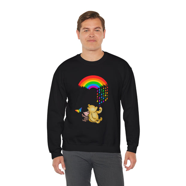 Winnie the Pooh Raining Pride Unisex Heavy Blend™ Crewneck Sweatshirt