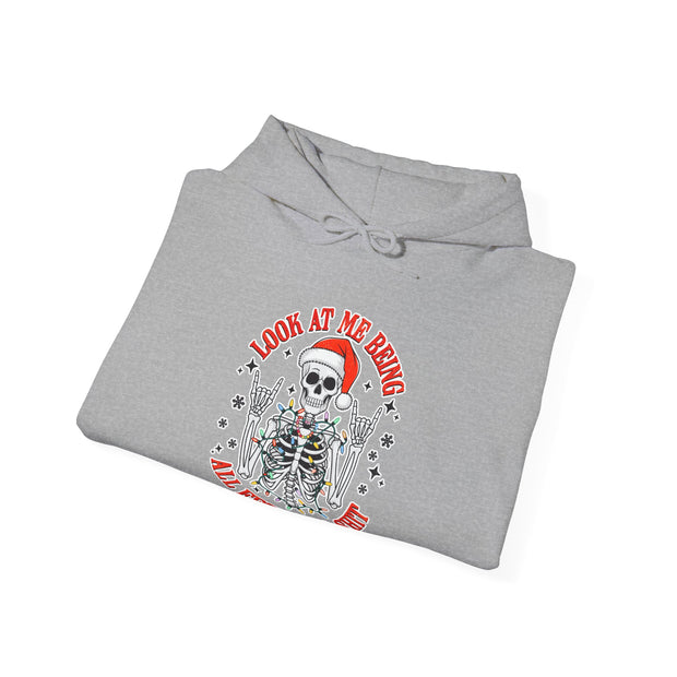Festive Skeleton Unisex Heavy Blend™ Hooded Sweatshirt
