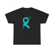 Ovarian Cancer Unisex Heavy Cotton Tee