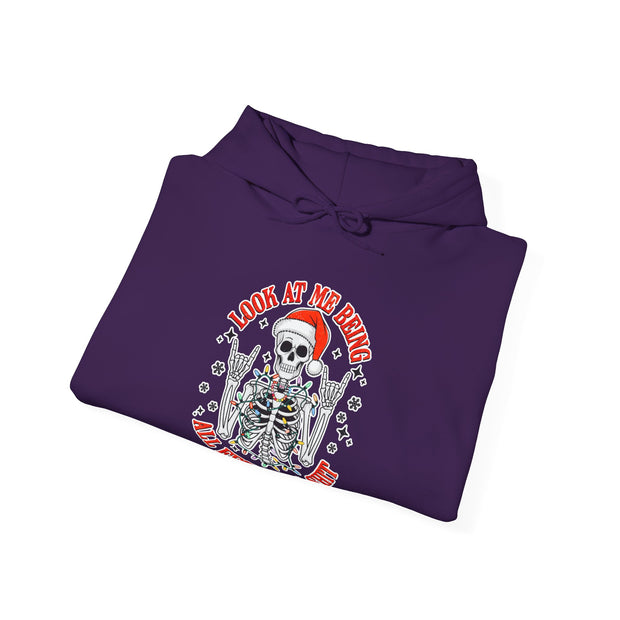 Festive Skeleton Unisex Heavy Blend™ Hooded Sweatshirt