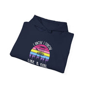 I Know I Throw Like A Girl Unisex Heavy Blend™ Hooded Sweatshirt