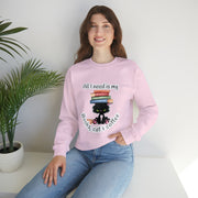 Books, Cat & Coffee Unisex Heavy Blend™ Crewneck Sweatshirt