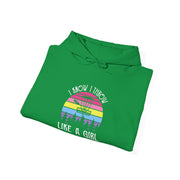 I Know I Throw Like A Girl Unisex Heavy Blend™ Hooded Sweatshirt
