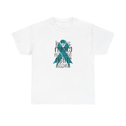 Family Support Ovarian Cancer Unisex Heavy Cotton Tee
