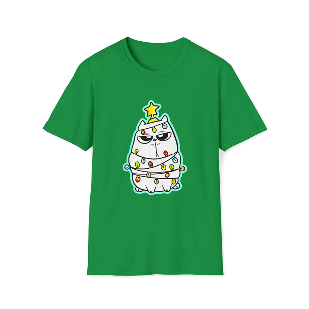Christmas cat Unisex Softstyle T-Shirt