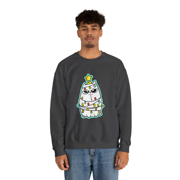 Christmas cat Unisex Heavy Blend™ Crewneck Sweatshirt