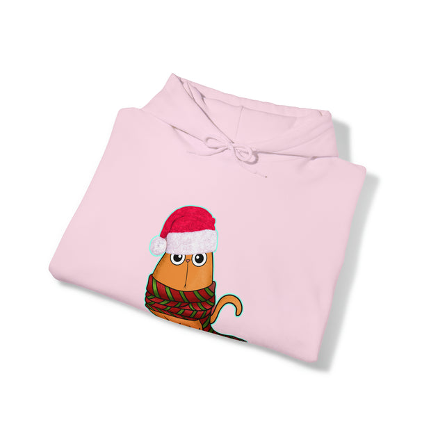 Christmas cat Unisex Heavy Blend™ Hooded Sweatshirt