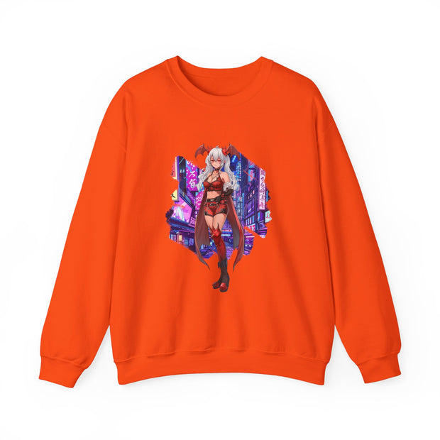 Anime Female Demon Unisex Heavy Blend™ Crewneck Sweatshirt