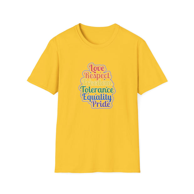 Love Respect Freedom Unisex Softstyle T-Shirt