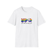 Peace Love and Pride Unisex Softstyle T-Shirt