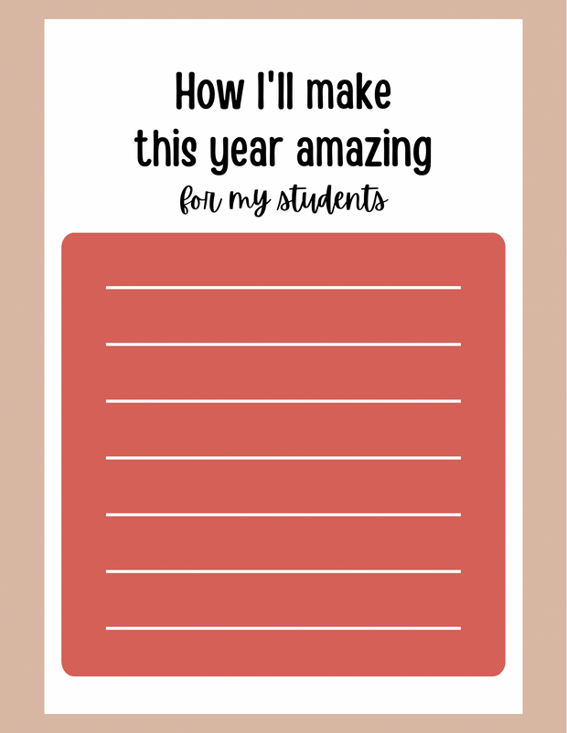 Digital download 20 page Teacher Planner