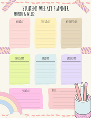 Digital Download Basic Student Planner