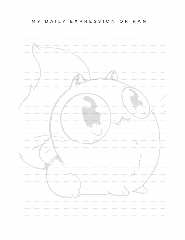 Digital Download Cat ADHD Planner & Journal