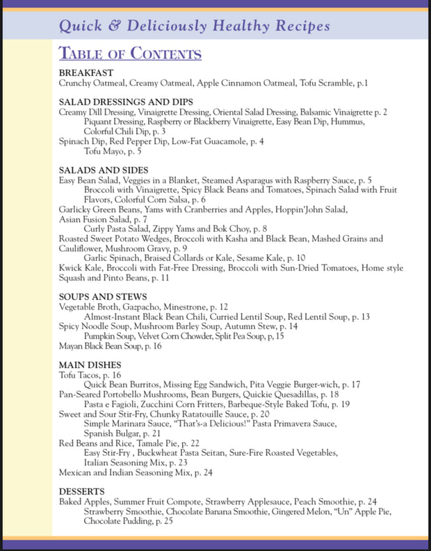 Digital Download Quick & deliciously healthy recipes