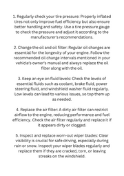 Digital download Top 10 Vehicle Maintenance
