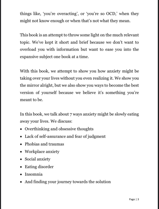 Digital E-book, 7 ways Anxiety