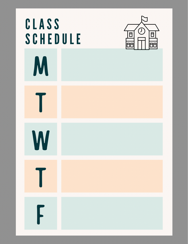 Digital download 20 page University Student Planner