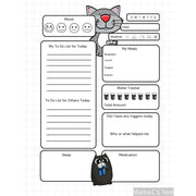 Digital Download Cat ADHD Planner & Journal