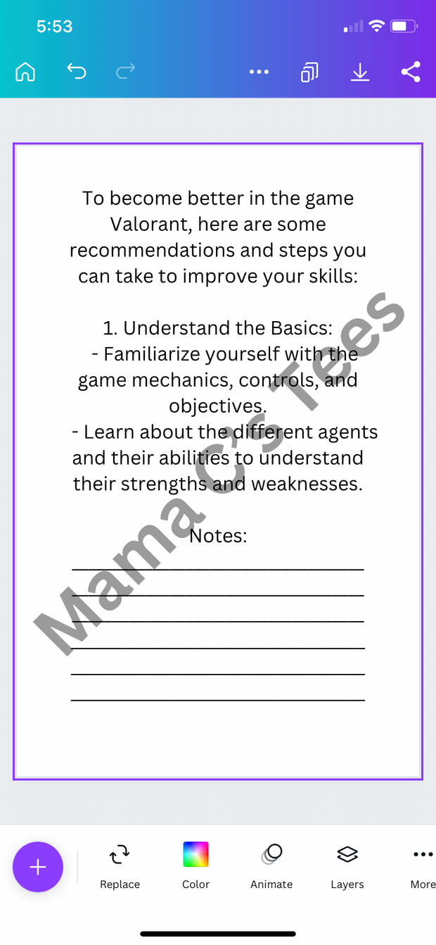 Digital download printable 12 page Stratigic Tips Valorant