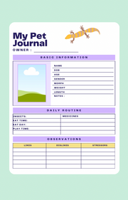 Digital download printable 23 page Leopard Gecko