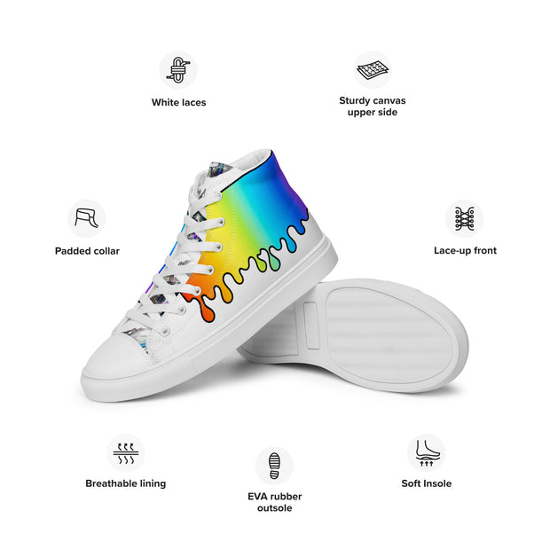 Men’s high top canvas shoes-Mama C’s Tees & Designs