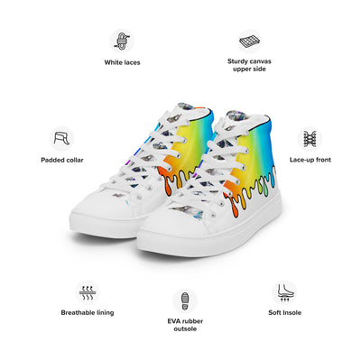 Men’s high top canvas shoes-Mama C’s Tees & Designs