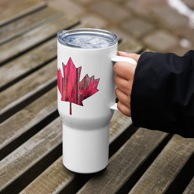 Travel mug with a handle