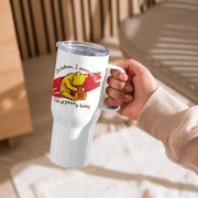 Travel mug with a handle