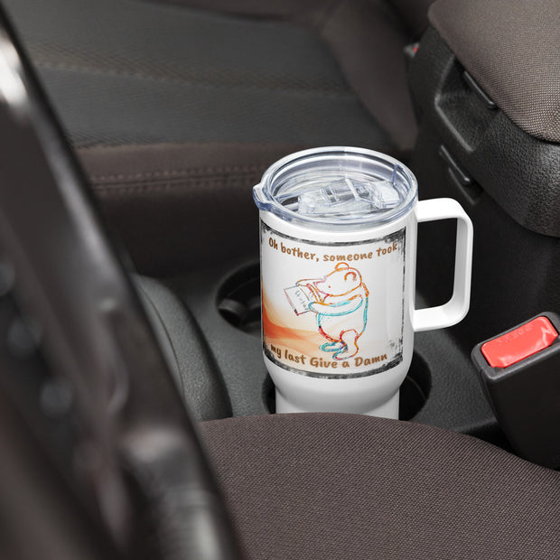 Travel mug with a handle