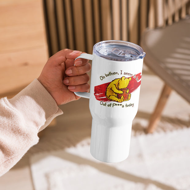 Travel mug with a handle