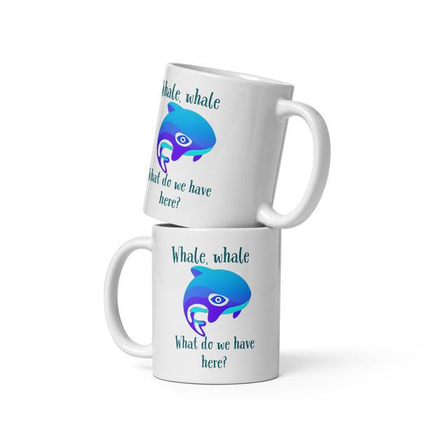 White glossy mug