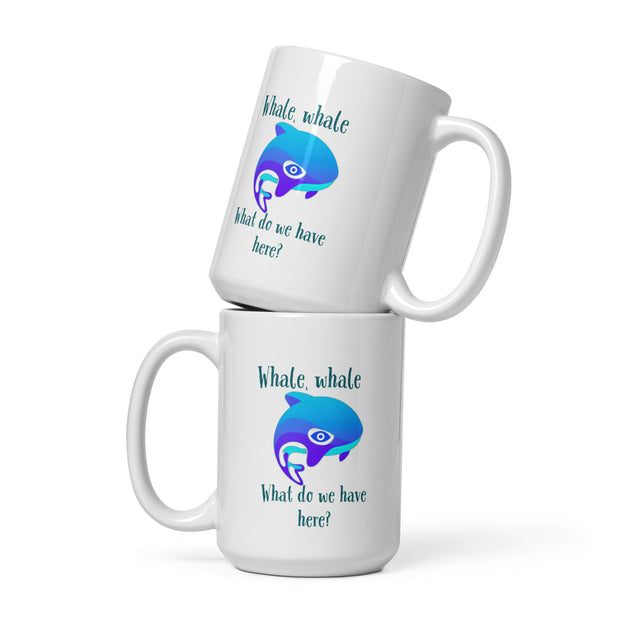 White glossy mug