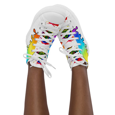 Women’s high top canvas shoes-Mama C’s Tees & Designs