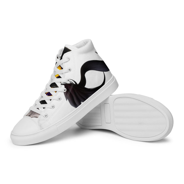 Women’s high top canvas shoes - black Cat